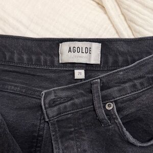 Agolde Women's High Rise Charcoal Jeans